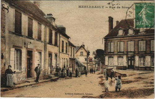 Cpa merlerault rue sées - cpa,