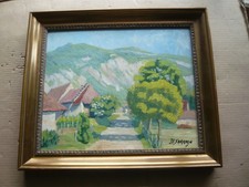 PAYSAGE  POST IMPRESSIONNISTE DE MONTAGNE SAVOIE ?? SIGNE  J.J SARRAZIN