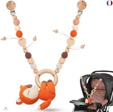 Jouet Poussette Bebe en Bois Jouet Siege Auto a Suspendre Bébé pour Fille G