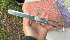 Outil ancien  paire de ciseaux de tapissier drapier couturière tailleur Nogent