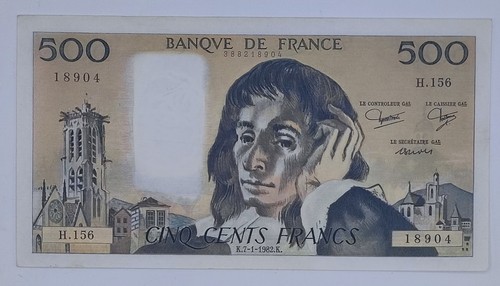 Billet 500 francs pascal émis - billet,