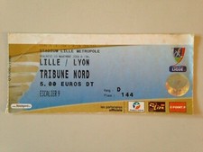 TICKET MATCH LILLE - LYON 10 NOVEMBRE 2004 - COUPE DE LA LIGUE