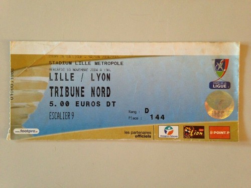 Ticket match lille lyon 10 - lille,