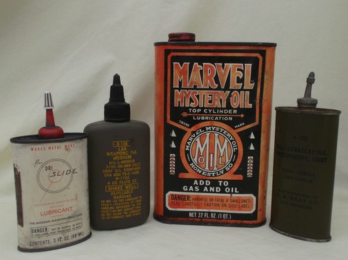 Vintage oil can - oil, lot-marvel