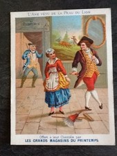 CHROMO GRANDS MAGASINS PRINTEMPS FABLE L'ANE VETU PEAU DU LION - 61271