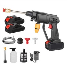 PISTOLET NETTOYEUR HAUTE PRESSION SANS FIL, Rechargeable ,  2 Batteries.