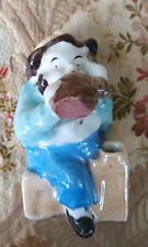 Rare ancien encrier / plumier porcelaine "vieux Paris"   XIXème viande