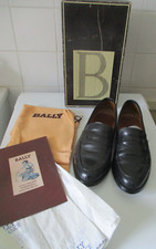 Chaussures homme noires, véritable Bally 1991 COUSU TREPOINTE taille 43 en TBE