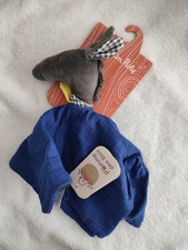 Doudou Plat Lange Ane Gris