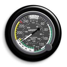 Anémomètre instrument aviation - Badge Epingle 38mm Button Pin
