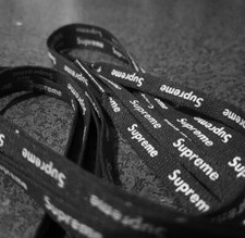 supreme black laces shoelaces