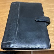 Organisateur en cuir Filofax Personal / Bible Taille 6 anneaux d'occasion - Noir