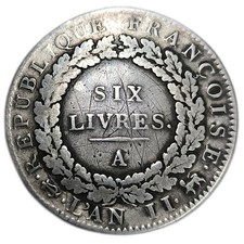 Convention, écu de 6 livres