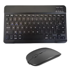 Pack Souris + Clavier AZERTY sans fil PC Tablette Téléphone Portable Ordinateur