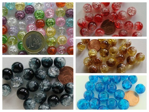 Perles rondes 10mm verre - 20,