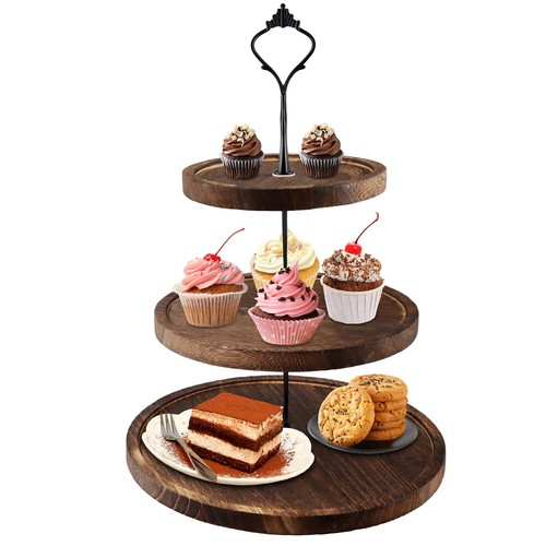 Présentoir gâteau bois - à,