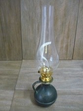 Reproduction Lumière Lampe Lanterne À Pétrole En Verre '800 Laiton Avec Verre
