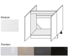 Évier sous Armoire (Est-Dz/80) 2trg 80cm Blanc Perle Mat Acryl Couleur Devant