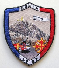INSIGNE TISSU PATCH SAPEURS POMPIERS SSLIA AEROPORT TARBES LOURDES - OBSOLETE