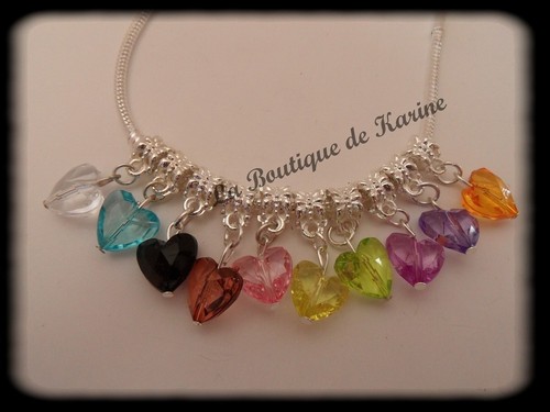 Breloque coeur charm rondelle - charm,