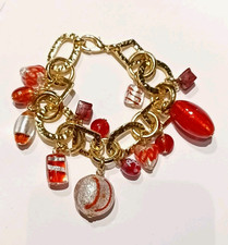 Ancien Bracelet A Breloques En