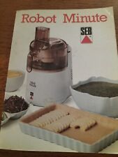 Livret vintage recette Robot Minute Marque Seb cuisine  tradition mode emploi