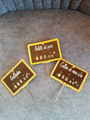 étiquettes prix boucherie - prix,