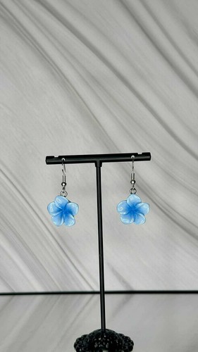 Boucles oreilles plumeria - boucles, d'oreilles