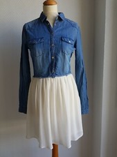 tres jolie robe melange de matieres Bershka collection taille M voir les mesures