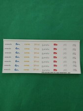 KIT.TRAIN HO. DECALCOMANIES .VOITURES . TER RAMES DIVERSES . FOND TRANSPARENT