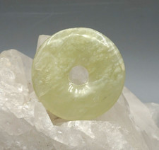 SERPENTIN Donut Environ 40 Mm Pi-Disque Pendentif En Pierre Précieuse D4