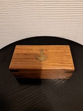 Ancien télescope portatif nautique pirate lunette spyglass laiton boite bois ...