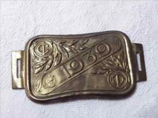 PLAQUE FISCALE TAXE 1939 DE VELO bicyclette bike ww2 militariat no peugeot