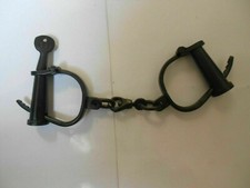 Menottes style ancien manilles de police accessoires neuf police chromé menot...
