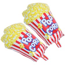  2 Pcs Foil Ballons Décorations De Pop-corn Fournitures Pour Soirée Cinéma
