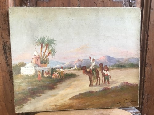 Huile sur toile - sur, orientaliste