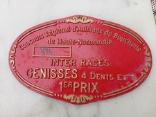 PLAQUE DE CONCOURS AGRICOLE DE