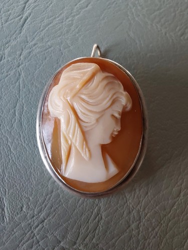 Pendentif broche camée - pendentif,