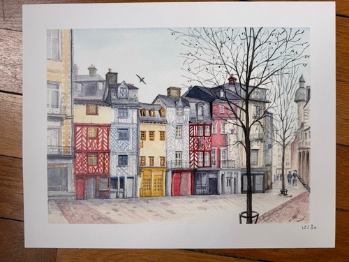 Aquarelle reproduction - aquarelle-,