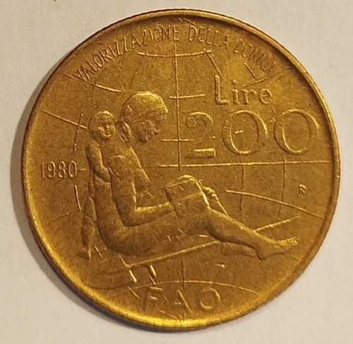 Pièce 200 lire 1980 - pièce,