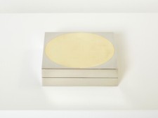 Romeo Rega Italian chrome brass jewellery box 1970 