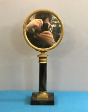 ancien miroir de table EMPIRE RESTAURATION bois et bronze doré 45,5cm XIX 19 eme