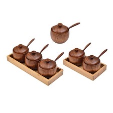 Pot à épices en bois, boîte