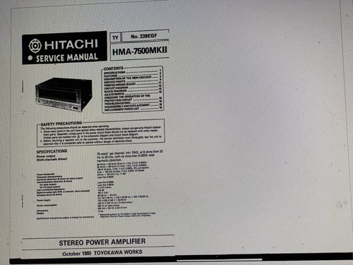 Hitachi hma 7500mk2 - hitachi, hma-7500mk2