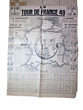 CARTE TOUR DE FRANCE CYCLISTE
