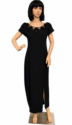 Vintage 80s black maxi - vintage,