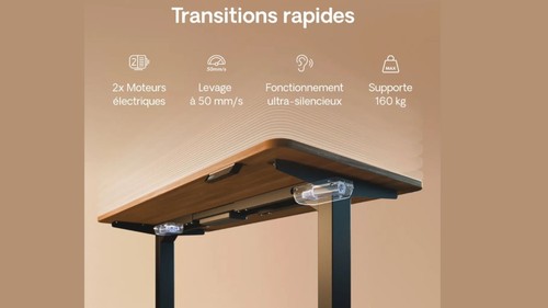 Bureau assis debout desktronic - assis,