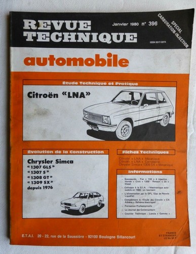 Rta revue technique - revue, automobile