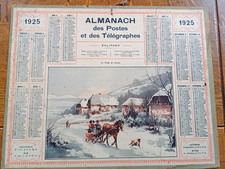 Calendrier ALMANACH PTT 1925