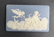 Ancienne plaque décorative biscuit porcelaine Limoges signé Camille Tharaud ange